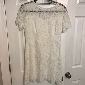 White Floral Lace Dress